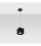 Sollux Lampa wisząca QUAD 1 czarny SL.0060 Sollux Lampa wisząca QUAD 1 czarny SL.0060