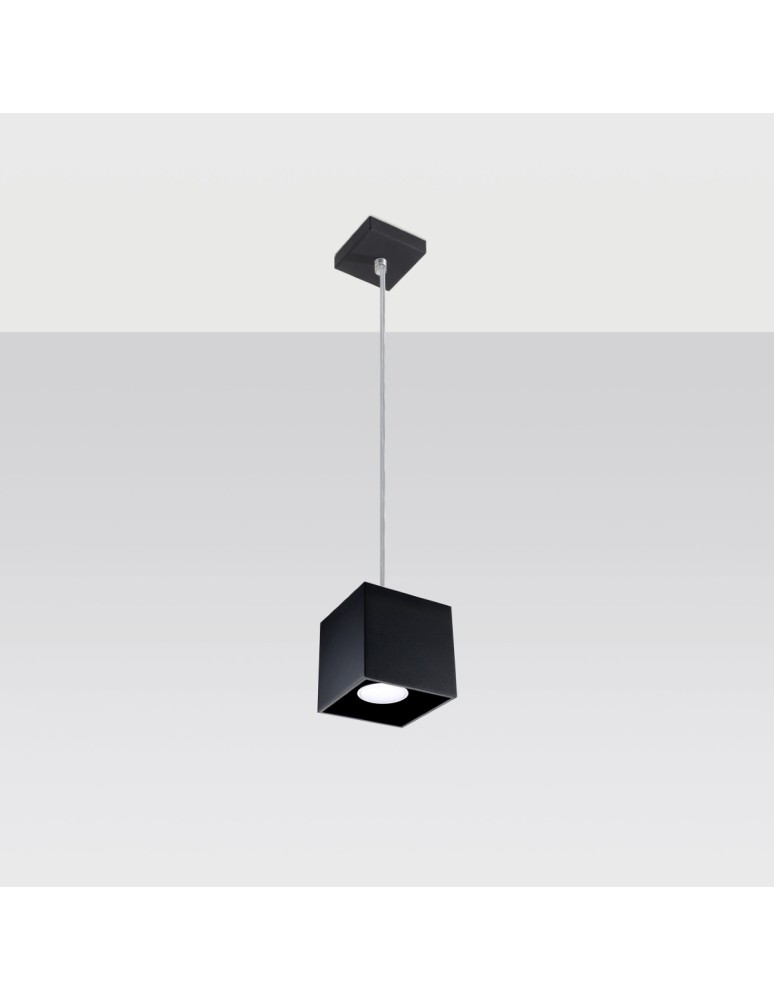 Sollux Lampa wisząca QUAD 1 czarny SL.0060 Sollux Lampa wisząca QUAD 1 czarny SL.0060