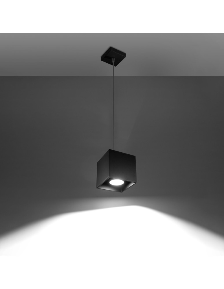 Sollux Lampa wisząca QUAD 1 czarny SL.0060 Sollux Lampa wisząca QUAD 1 czarny SL.0060