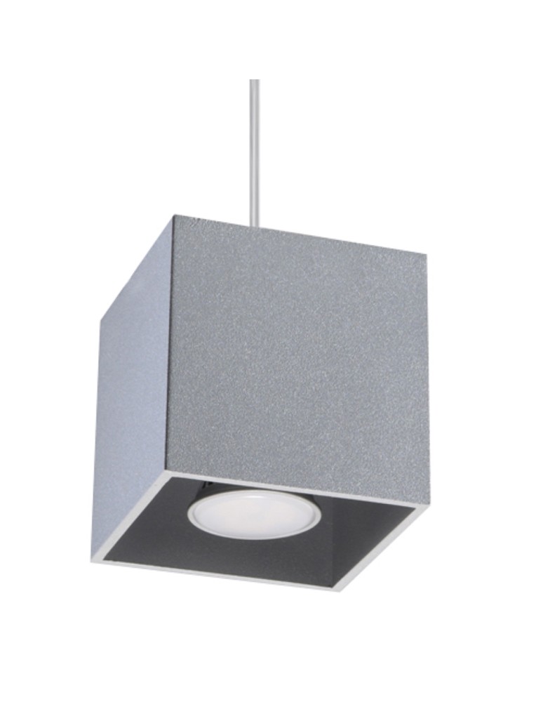 Sollux Lampa wisząca QUAD 1 szary SL.0061 Sollux Lampa wisząca QUAD 1 szary SL.0061