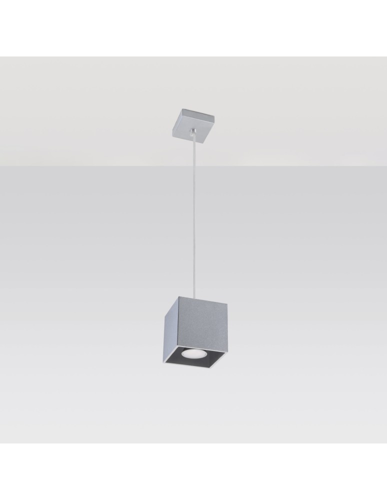 Sollux Lampa wisząca QUAD 1 szary SL.0061 Sollux Lampa wisząca QUAD 1 szary SL.0061