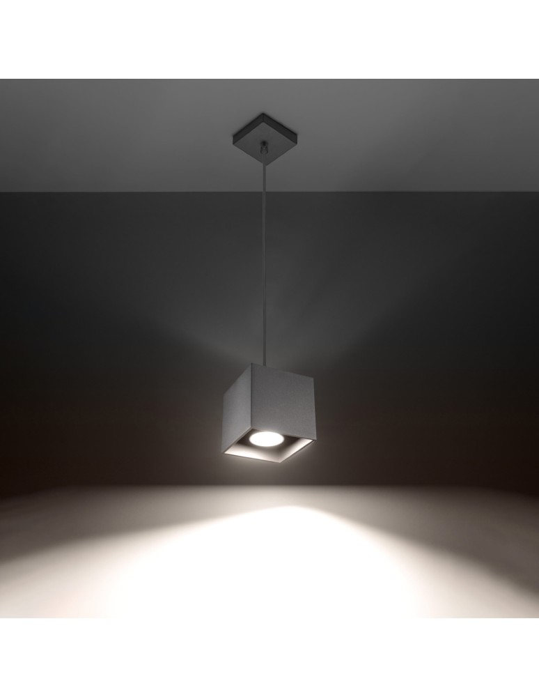 Sollux Lampa wisząca QUAD 1 szary SL.0061 Sollux Lampa wisząca QUAD 1 szary SL.0061
