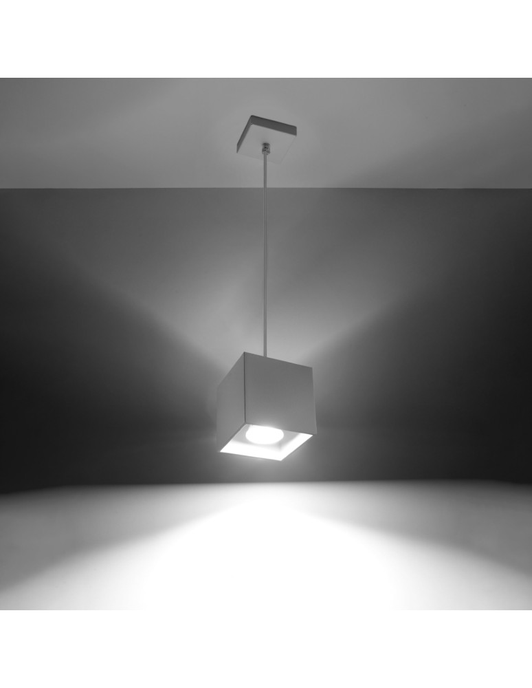 Sollux Lampa wisząca QUAD 1 biały SL.0062 Sollux Lampa wisząca QUAD 1 biały SL.0062