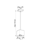 Sollux Lampa wisząca QUAD 1 biały SL.0062 Sollux Lampa wisząca QUAD 1 biały SL.0062