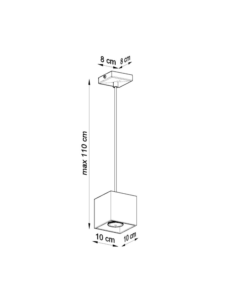Sollux Lampa wisząca QUAD 1 biały SL.0062 Sollux Lampa wisząca QUAD 1 biały SL.0062