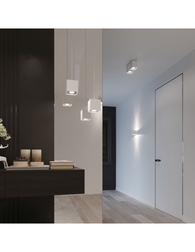 Sollux Lampa wisząca QUAD 1 biały SL.0062 Sollux Lampa wisząca QUAD 1 biały SL.0062