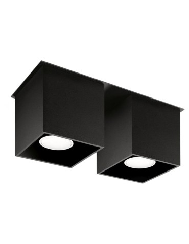 Sollux Plafon QUAD 2 czarny SL.0063