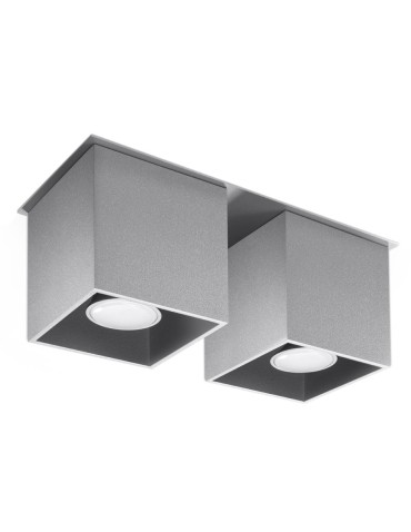 Sollux Plafon QUAD 2 szary SL.0064