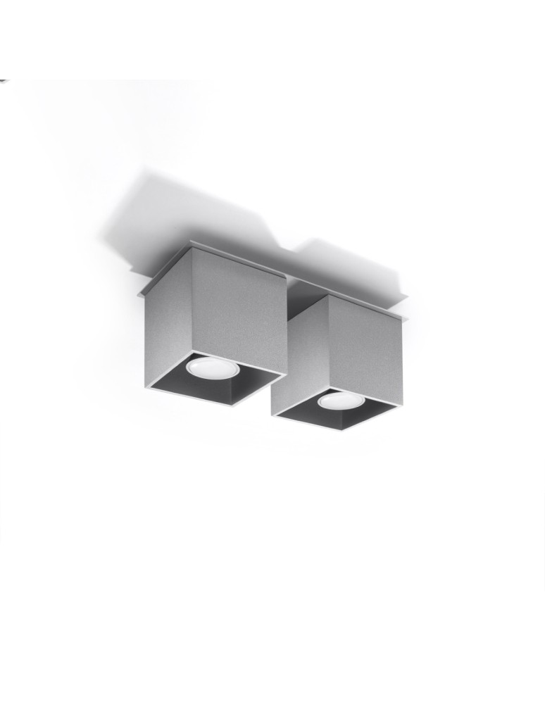 Sollux Plafon QUAD 2 szary SL.0064 Sollux Plafon QUAD 2 szary SL.0064