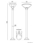Lampy ogrodowe stojące - SU-MA TEO 1 o wysokości 169 cm Stojąca - produkt 4