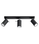 Lampy sufitowe - Sollux Plafon RING 3L czarny SL.0093 - product 1