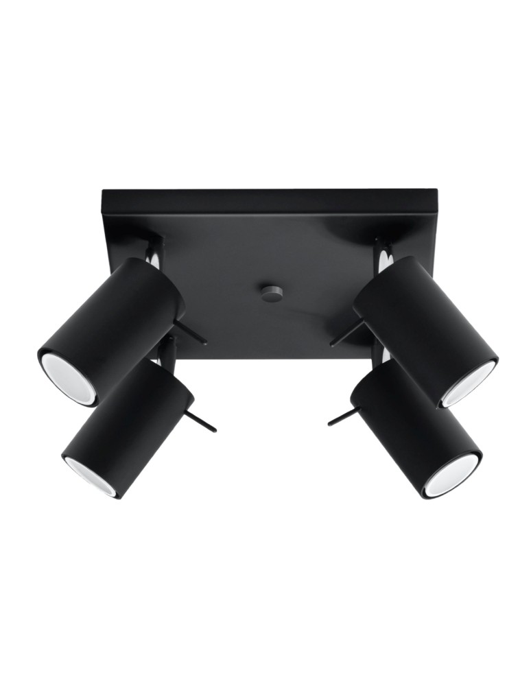 Sollux Plafon RING 4 czarny SL.0094 Sollux Plafon RING 4 czarny SL.0094