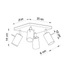 Sollux Plafon RING 4 czarny SL.0094 Sollux Plafon RING 4 czarny SL.0094