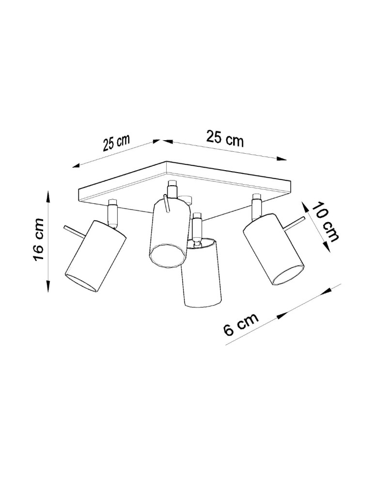 Sollux Plafon RING 4 czarny SL.0094 Sollux Plafon RING 4 czarny SL.0094