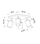Lampy sufitowe - Sollux Plafon MERIDA 4 biały SL.0098 - product 4