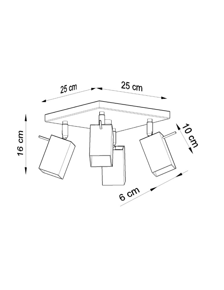 Sollux Plafon MERIDA 4 biały SL.0098