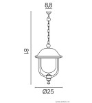 Lampy zewnętrzne wiszące - SU-MA Prince K 1018/1/O Wisząca - produkt 6
