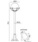 Lampy ogrodowe stojące - SU-MA Kule z koszykiem 200 102 cm  K 5002/2/KPO Stojaca - produkt 7
