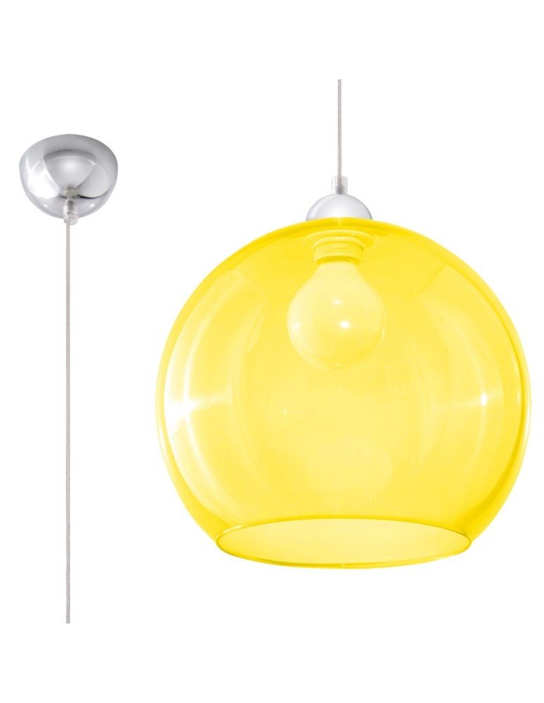 Sollux Lampa wisząca BALL żółta SL.0252