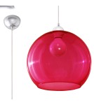 Sollux Lampa wisząca BALL czerwona SL.0253 Sollux Lampa wisząca BALL czerwona SL.0253