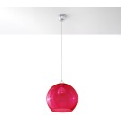Sollux Lampa wisząca BALL czerwona SL.0253 Sollux Lampa wisząca BALL czerwona SL.0253