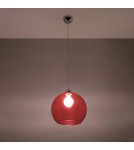 Sollux Lampa wisząca BALL czerwona SL.0253 Sollux Lampa wisząca BALL czerwona SL.0253