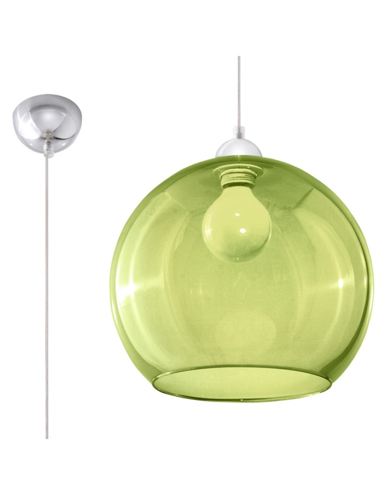 Sollux Lampa wisząca BALL zielona SL.0254
