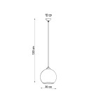 Sollux Lampa wisząca BALL zielona SL.0254 Sollux Lampa wisząca BALL zielona SL.0254