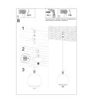 Sollux Lampa wisząca BALL zielona SL.0254 Sollux Lampa wisząca BALL zielona SL.0254