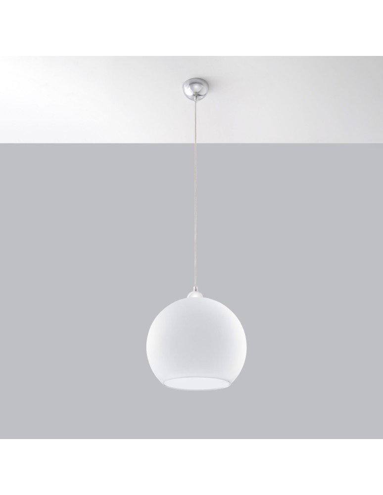 Sollux Lampa wisząca BALL biała SL.0256 Sollux Lampa wisząca BALL biała SL.0256