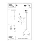 Lampy wiszące - Sollux Lampa wisząca DAMASO SL.0281 - product 5