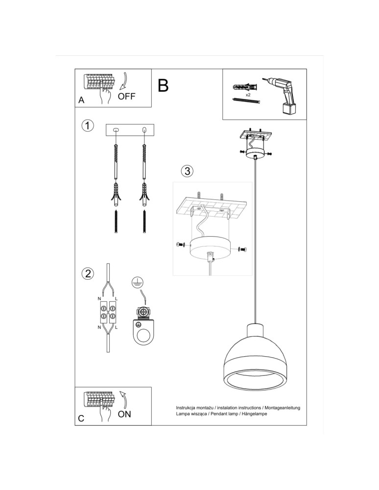 Sollux Lampa wisząca DAMASO SL.0281