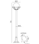 Lampy ogrodowe stojące - SU-MA Kule z koszykiem 200 152 cm K 5002/1/KPO Stojaca - product 7