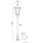 Lampy ogrodowe stojące - SU-MA Retro Maxi K 5002/1 BD 50 (170 cm) Stojąca - product 7
