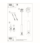 Sollux Lampa wisząca LAGOS 1 biały SL.0323 Sollux Lampa wisząca LAGOS 1 biały SL.0323