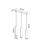 Sollux Lampa wisząca LAGOS 3L biały SL.0325 Sollux Lampa wisząca LAGOS 3L biały SL.0325