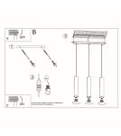 Sollux Lampa wisząca LAGOS 3L biały SL.0325 Sollux Lampa wisząca LAGOS 3L biały SL.0325