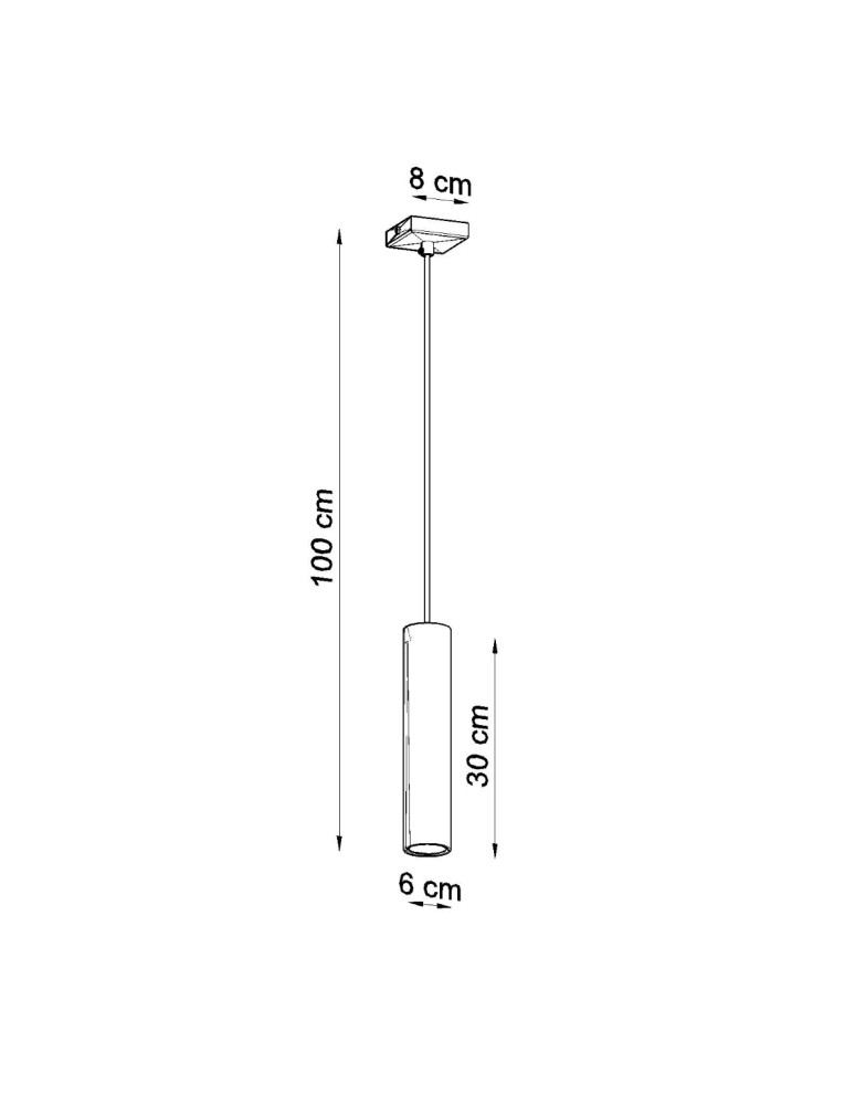 Sollux Lampa wisząca LAGOS 1 czarny SL.0327 Sollux Lampa wisząca LAGOS 1 czarny SL.0327