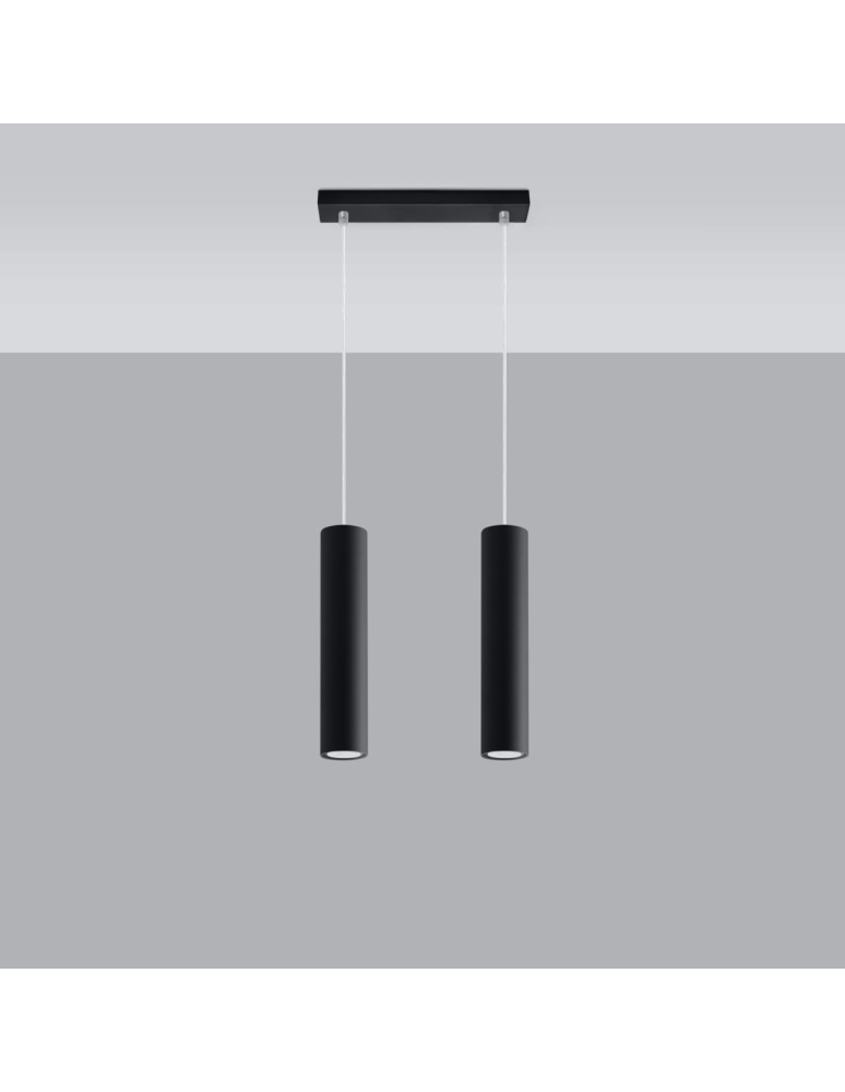 Sollux Lampa wisząca LAGOS 2 czarny SL.0328 Sollux Lampa wisząca LAGOS 2 czarny SL.0328