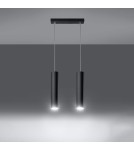 Sollux Lampa wisząca LAGOS 2 czarny SL.0328 Sollux Lampa wisząca LAGOS 2 czarny SL.0328