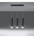 Lampy wiszące - Sollux Lampa wisząca LAGOS 3L czarny SL.0329 - product 3