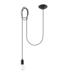 Lampy wiszące - Sollux Lampa wisząca EDISON 1 LONG czarny SL.0369 - product 1