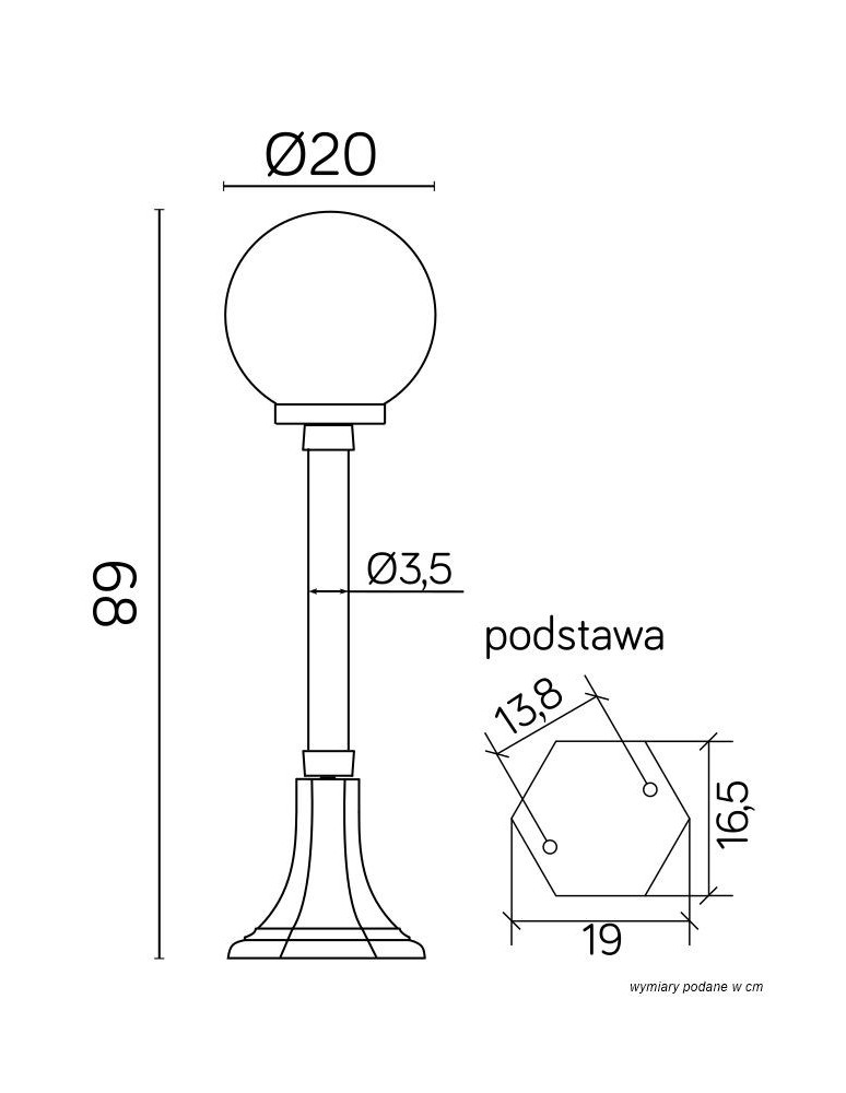 SU-MA Kule Classic 68 cm K 5002/3/KP 200 Stojąca
