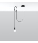Lampy wiszące - Sollux Lampa wisząca EDISON 1 LONG czarny SL.0369 - product 2