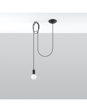 Sollux Lampa wisząca EDISON 1 LONG czarny SL.0369 - produkt 2