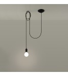 Lampy wiszące - Sollux Lampa wisząca EDISON 1 LONG czarny SL.0369 - product 3