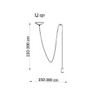 Lampy wiszące - Sollux Lampa wisząca EDISON 1 LONG czarny SL.0369 - product 4