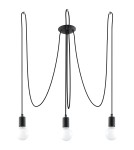 Sollux Żyrandol EDISON 3 czarny SL.0370 Sollux Żyrandol EDISON 3 czarny SL.0370