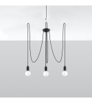 Sollux Żyrandol EDISON 3 czarny SL.0370 Sollux Żyrandol EDISON 3 czarny SL.0370
