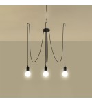 Sollux Żyrandol EDISON 3 czarny SL.0370 Sollux Żyrandol EDISON 3 czarny SL.0370